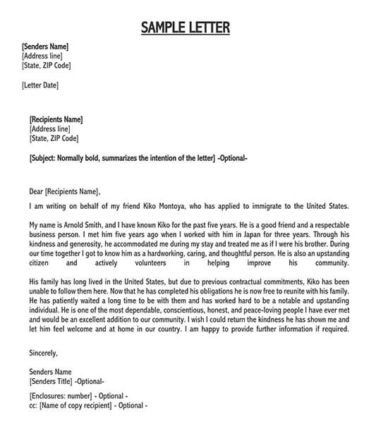 25-best-immigration-reference-letter-samples