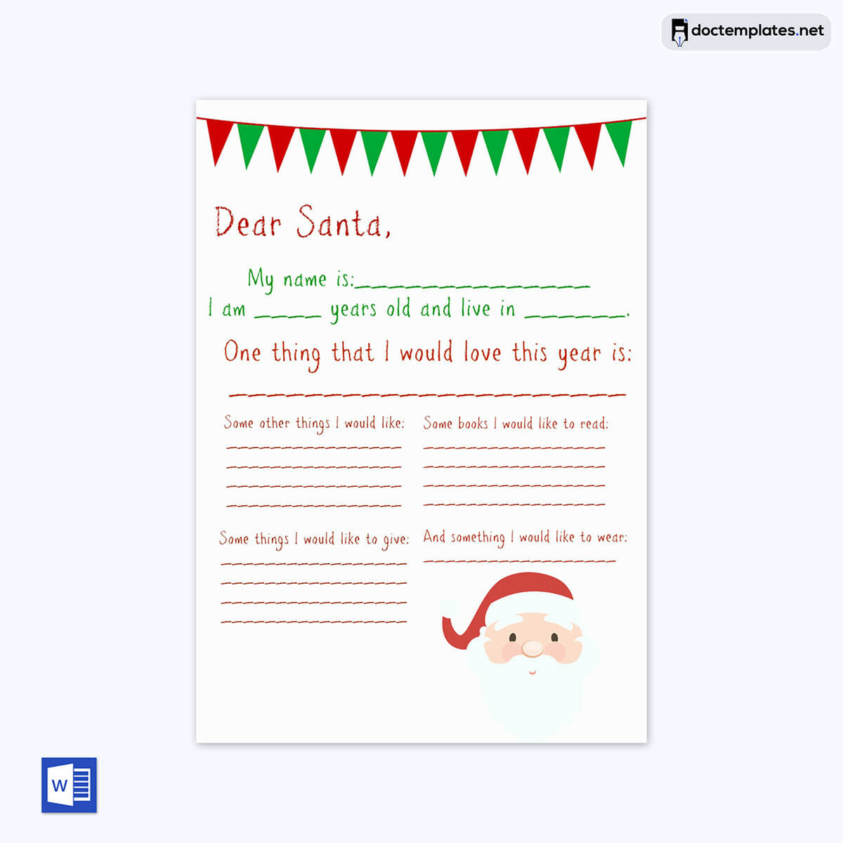 Free-Printable-Santa-Letter-Templates