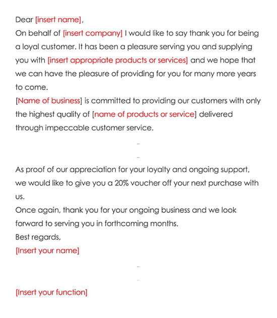 sample thank you letter for visiting our company