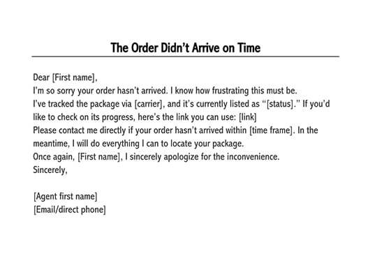 The Order Didnt Arrive on Time Page 1 best ways to follow up with customers