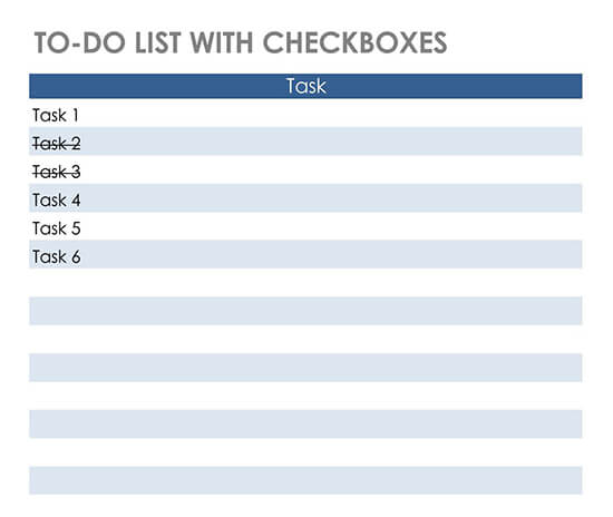 To-Do List Checkboxes Template