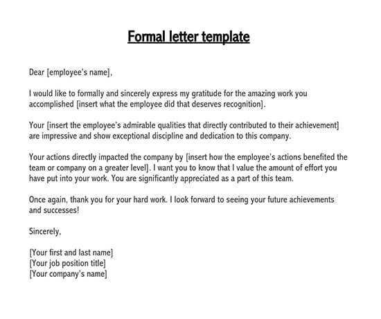 how to write appreciation letter