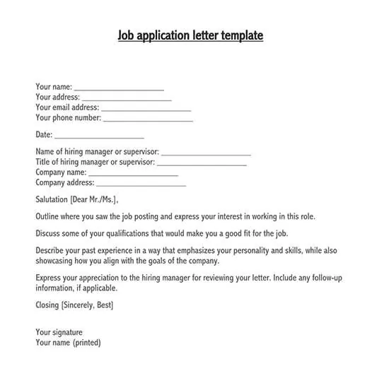 Job Application Letter How To Write With Samples Examples