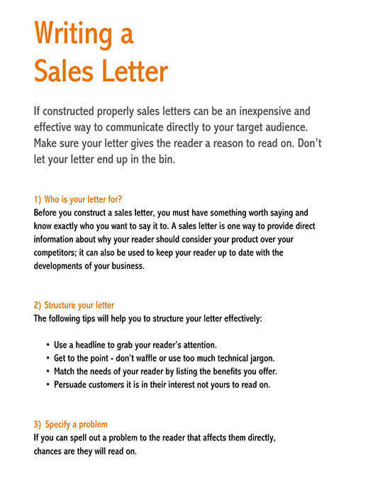 Write a Killing Sales Letter Word 20 Page 2 sales letter template promoting a service 02