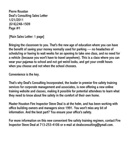 how to write a sales letter