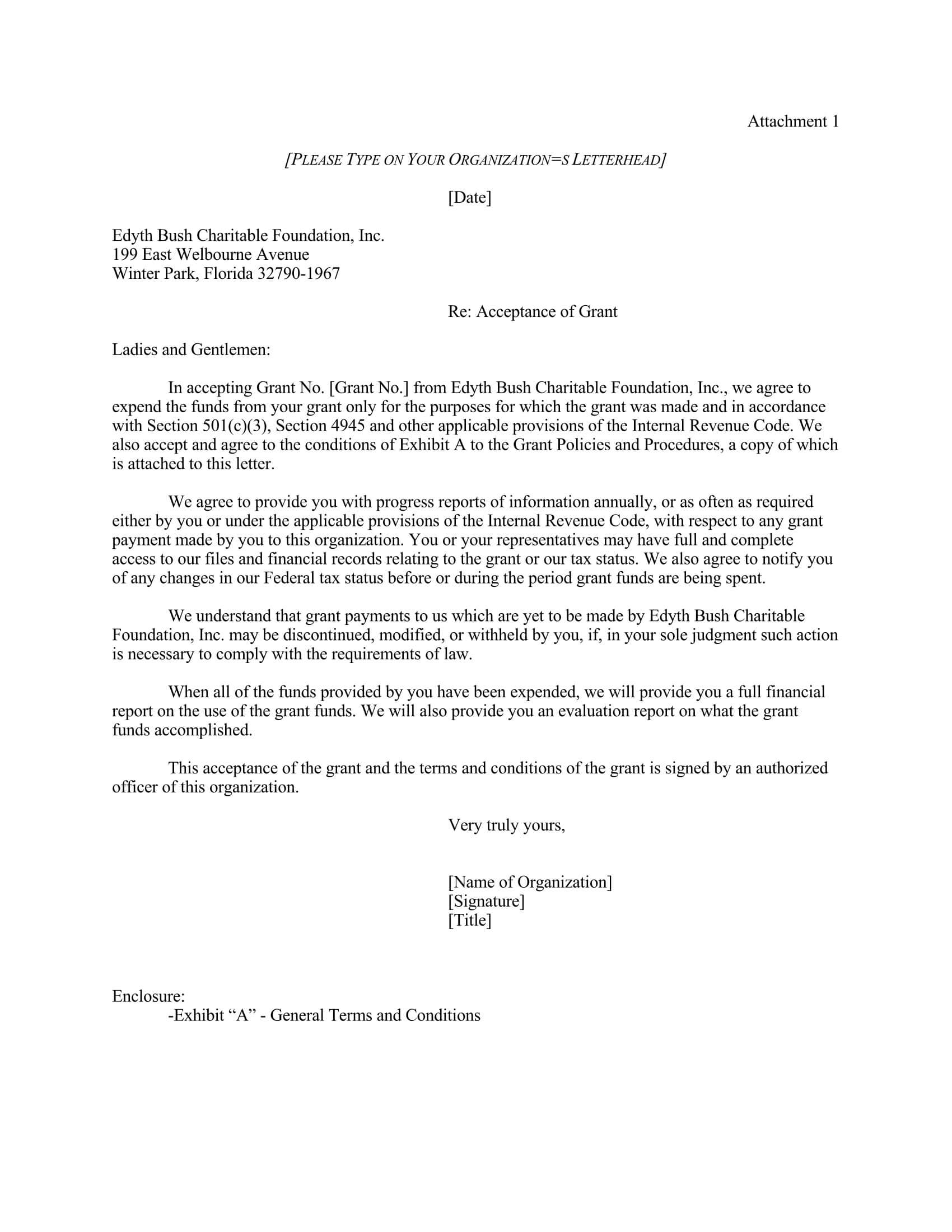 example of grant application letter