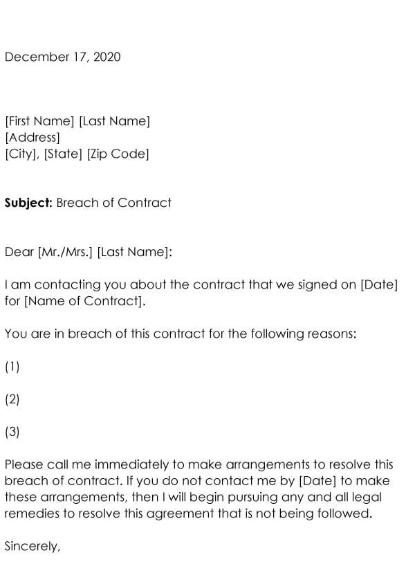Breach of contract 03