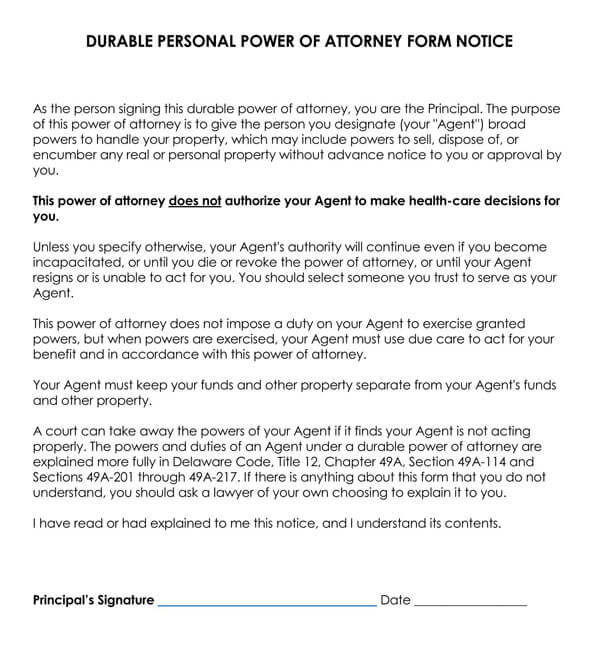 Delaware-Durable-Power-of-Attorney-Form