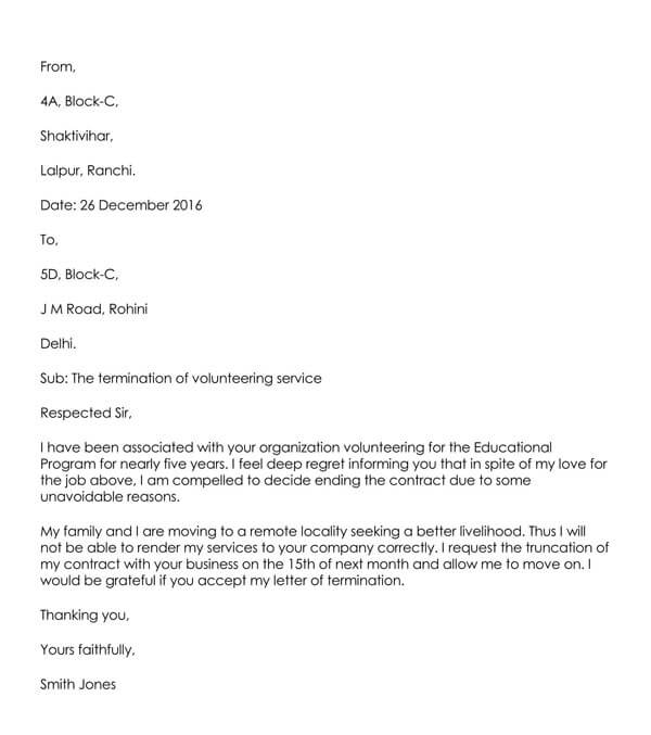 10 Volunteer Termination Letter Samples Templates 10-volunteer-termination-letter-samples-templates
