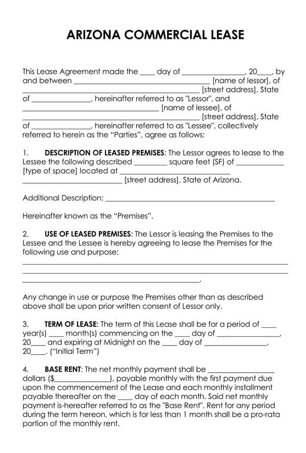 Arizona-Commercial-Lease-Agreement