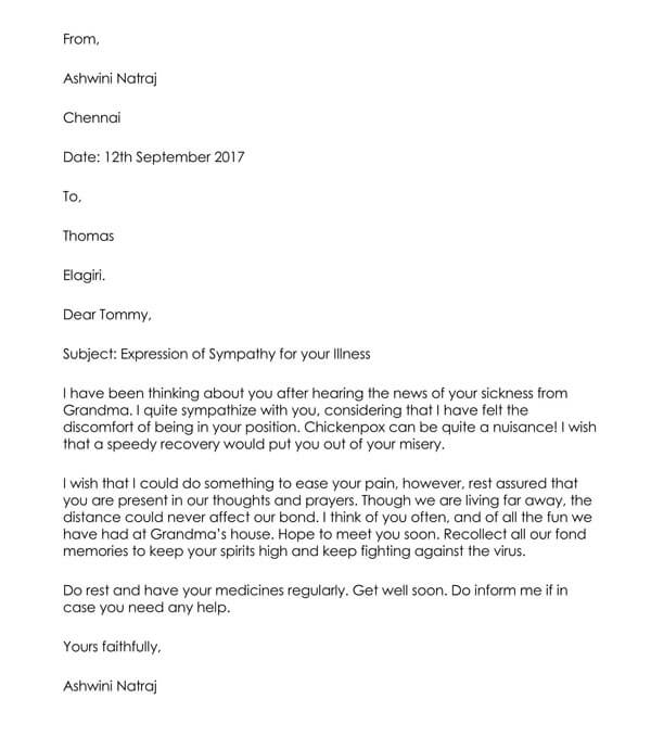 Sympathy Letter for Illness (Examples & Wording Ideas)