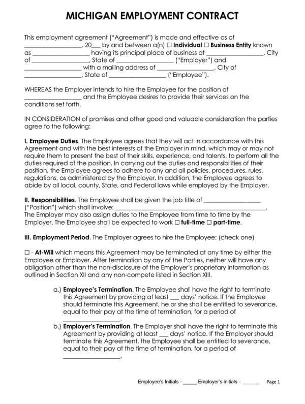 Michigan-Employment-Contract_
