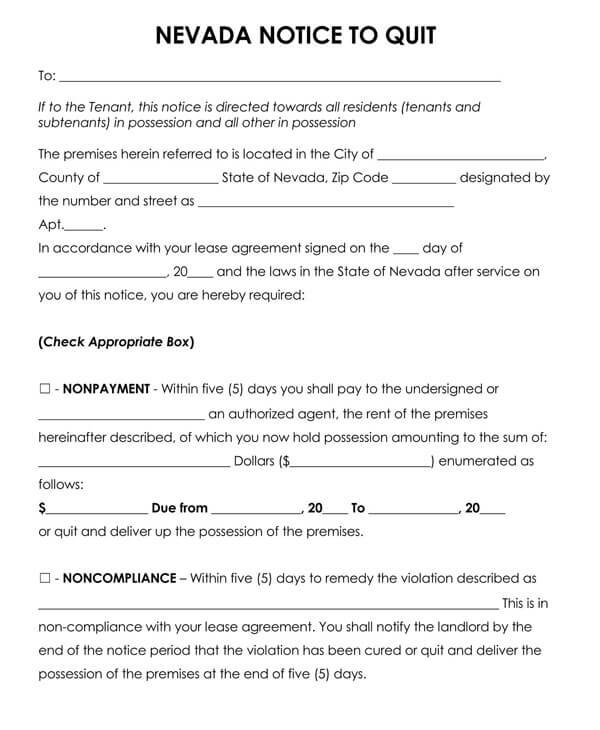 Nevada-Eviction-Notice-to-Quit-Form