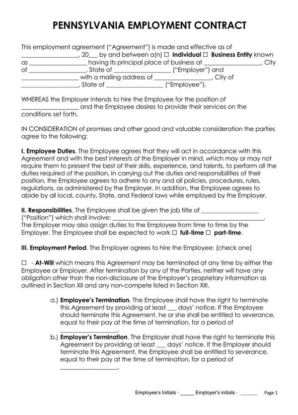 Pennsylvania-Employment-Contract_