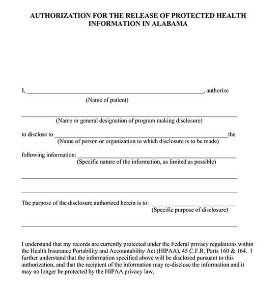 authorization to release medical records form sample