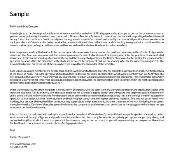 How To Write A Letter Of Recommendation For Law School Student how-to-write-a-letter-of-recommendation-for-law-school-student