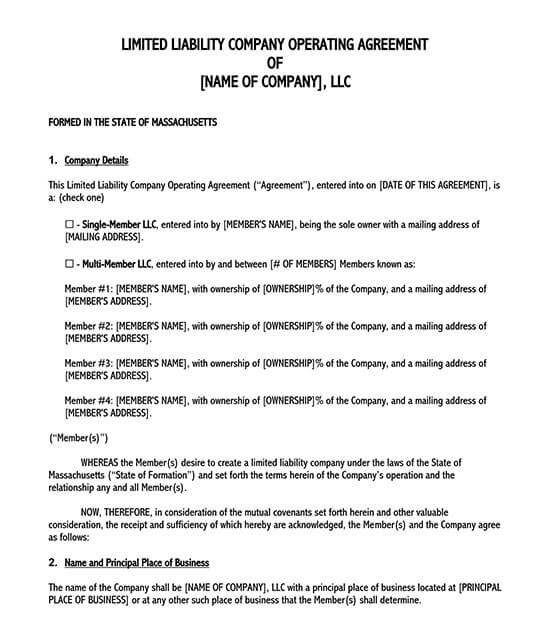 50/50 llc operating agreement template 02