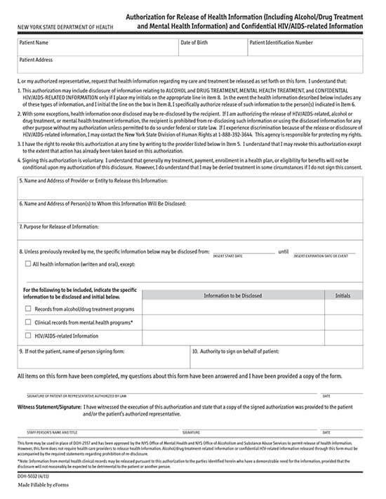 authorization to release medical records form sample 04