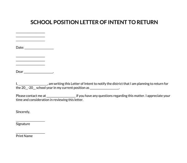 School-Position-Letter-of-Intent-to-Return-Template