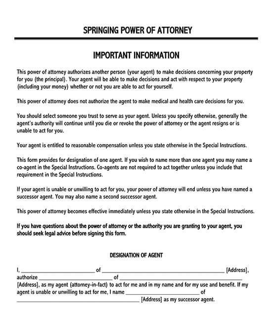 free blank printable medical power of attorney forms 06