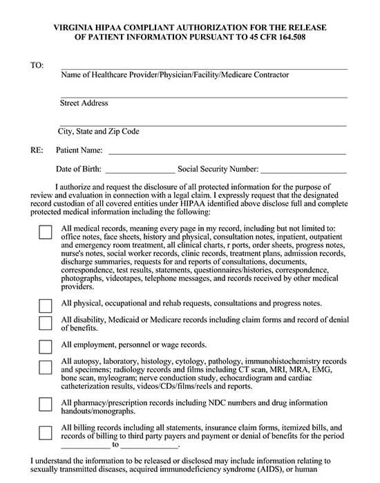 authorization to release medical records letter 05