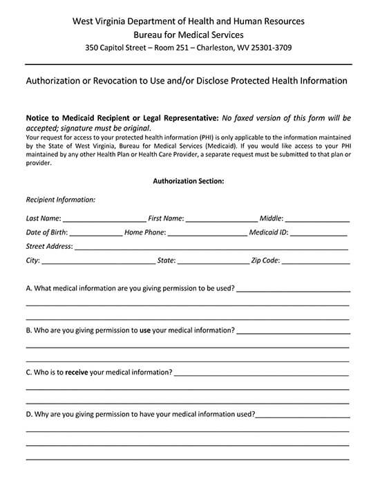 authorization to release medical records form sample 06