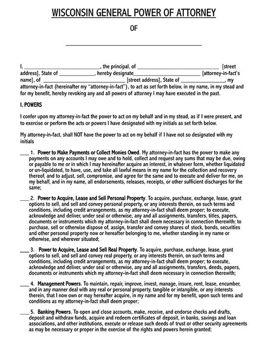 power of attorney template word 06