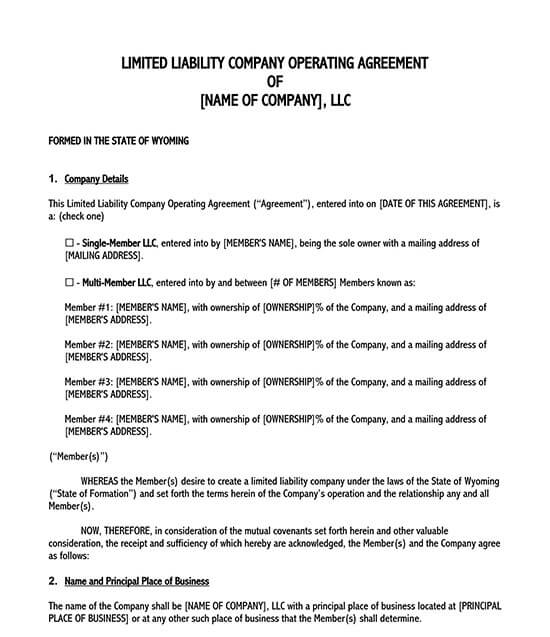 real estate llc operating agreement template 05