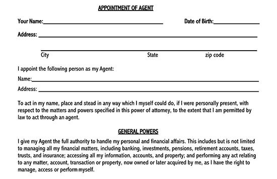 limited power of attorney form 05