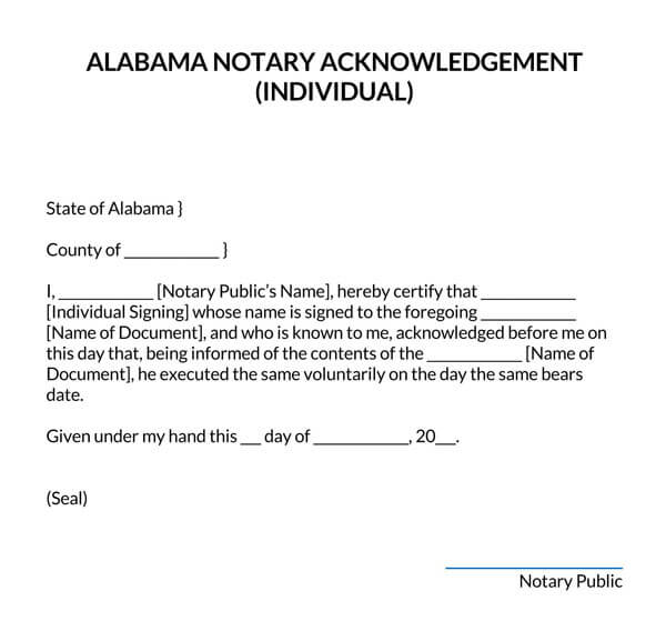 Alabama-Individual-Notary-Acknowledgement-Form_