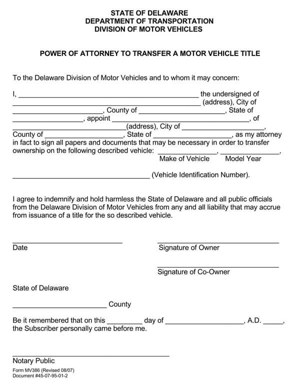 Delaware-Vehicle-Power-of-Attorney-Form_