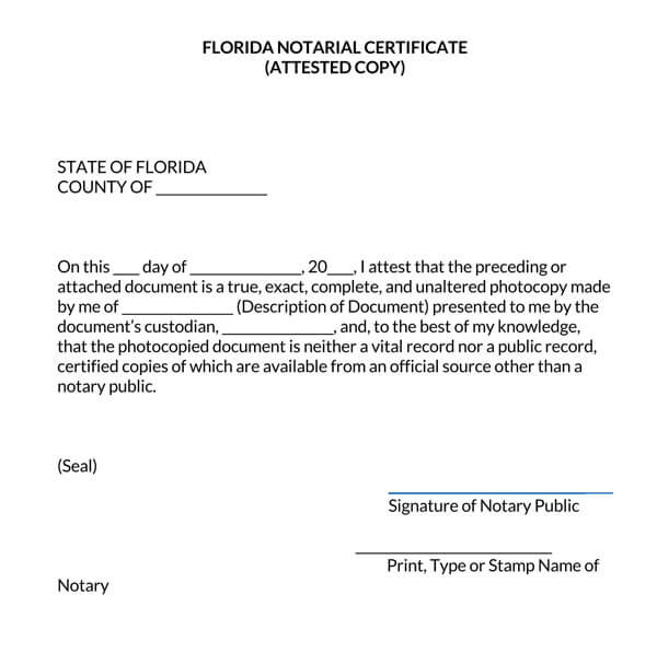Florida-Notarial-Certificate-Attested-Copy