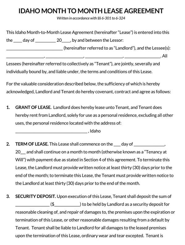 Idaho-Month-to-Month-Lease-Agreement-Template_