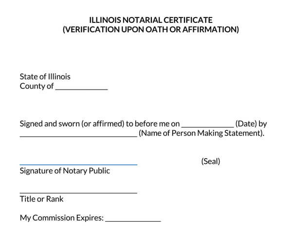 Illinois-Notarial-Certificate-Verification-Upon-Oath-of-Affirmation_