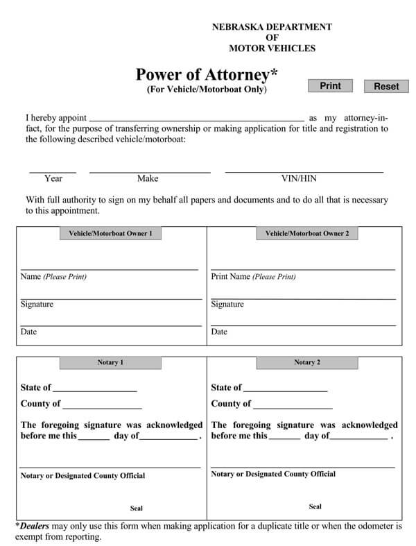 Nebraska-Vehicle-Power-of-Attorney-Form_