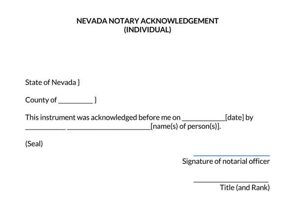 Nevada-Individual-Notary-Acknowledgement-Form_