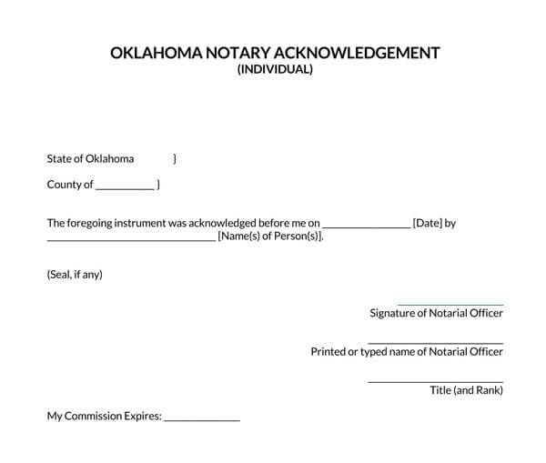Oklahoma-Individual-Notary-Acknowledgement