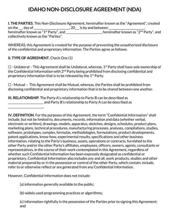 Idaho-Non-Disclosure-Agreement-Template_
