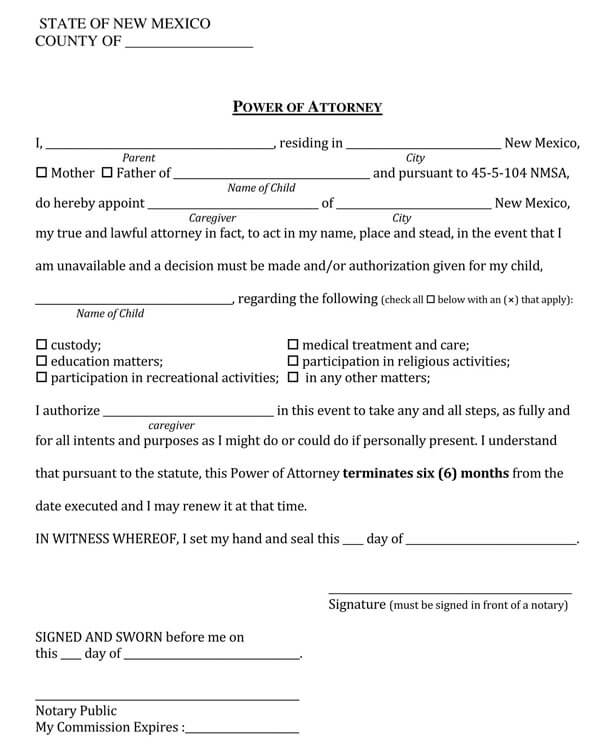New-Mexico-Power-of-Attorney-Form_