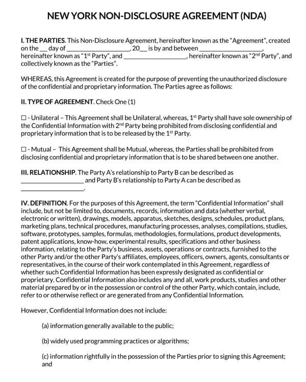 New-York-Non-Disclosure-Agreement-Template