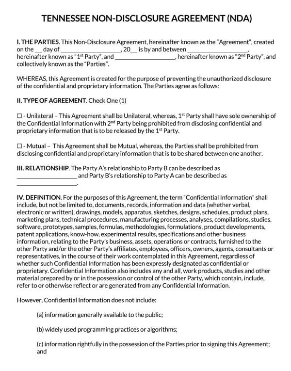 Tennessee-Non-Disclosure-Agreement-Template_