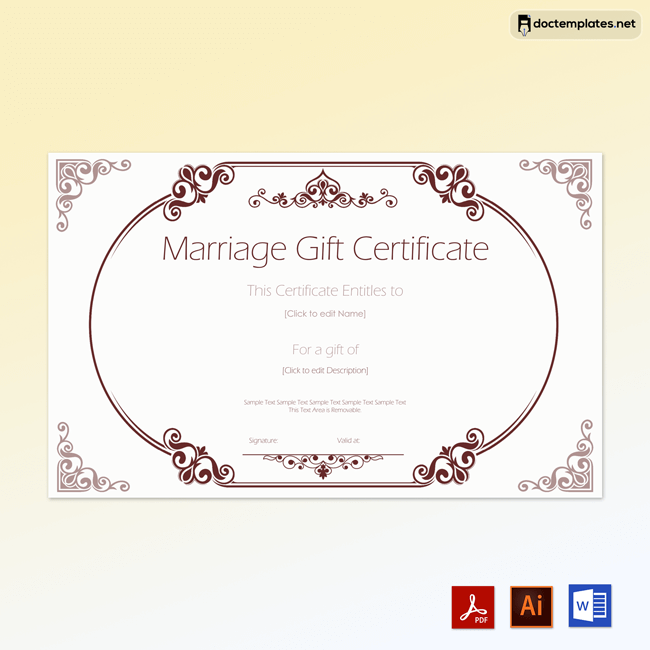 Free Downloadable Marriage Certificate