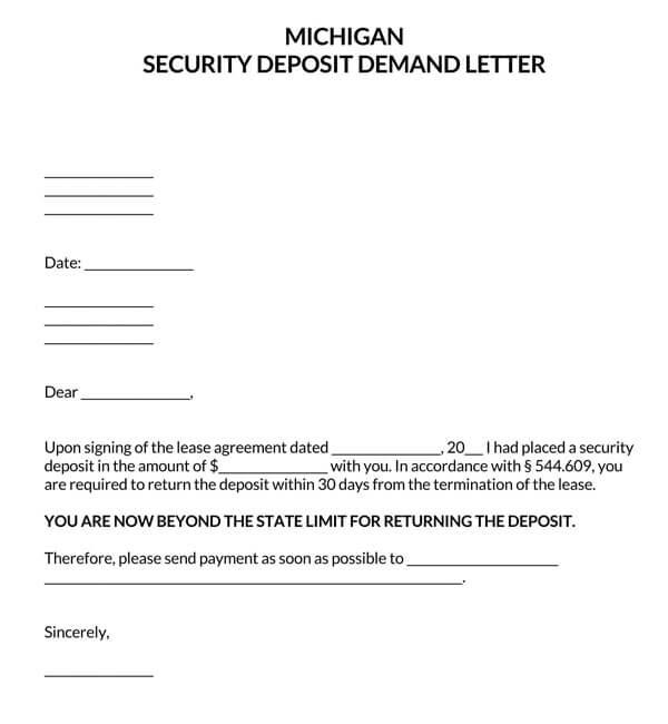 Michigan-Security-Deposit-Demand-Letter
