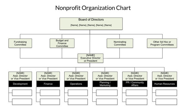 Free Non Profit Organizational Chart Template Web Non Profit