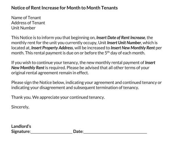 Rent Increase Notice 03