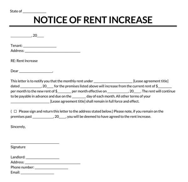 Rent Increase Notice 08