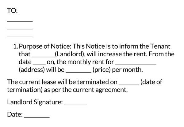 Rent Increase Notice 10
