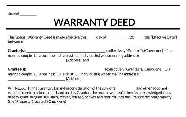 Special Warranty Deed 1