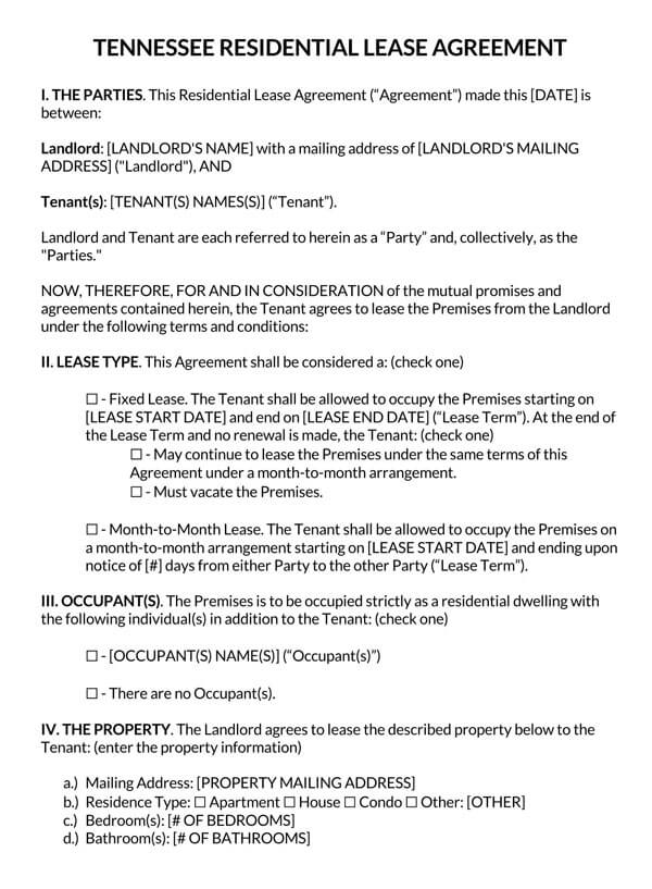 Tennessee-Residential-Lease-Agreement