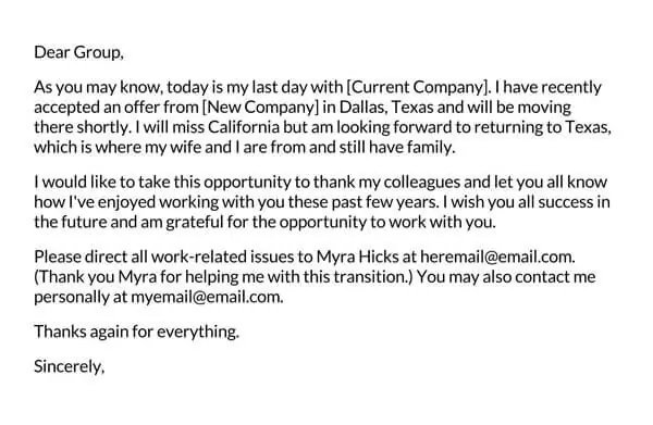 35 Farewell And Thank You Notes After Leaving A Job